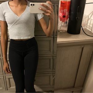 Gray Crop Top